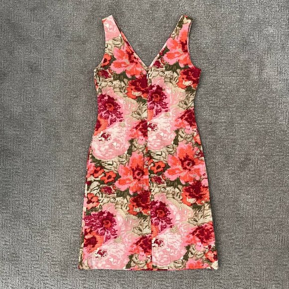 NWOT Talbots Petite Pink Cotton Floral Dress - Picture 3 of 7